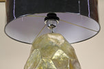 CONTEMPORARY, GOLDEN, CERAMIC TABLE LAMP