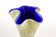 MID CENTURY MODERN, MURANO GLASS, VASE, BLUE GLASS THREAD, ITALY, 1970S