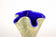 MID CENTURY MODERN, MURANO GLASS, VASE, BLUE GLASS THREAD, ITALY, 1970S