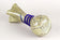 MID CENTURY MODERN, MURANO GLASS, VASE, BLUE GLASS THREAD, ITALY, 1970S