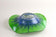 GREEN, BLUE, MURANO GLASS BOWL, HANDPAINTED, ITALY, CIRCA 1970
