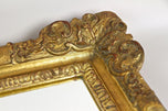 19TH CENTURY, AUSTRIA, GILT BIEDERMEIER WALL MIRROR, HANDCARVED, CIRCA 1850