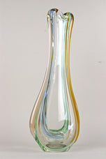 MID CENTURY MODERN, MURANO GLASS, VASE, SOMMERSO, ITALY, 1960