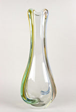 MID CENTURY MODERN, MURANO GLASS, VASE, SOMMERSO, ITALY, 1960