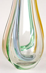 MID CENTURY MODERN, MURANO GLASS, VASE, SOMMERSO, ITALY, 1960