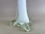 20TH CENTURY, ITALY, MURANO GLASS, LONG NECK VASE, WHITE CLEAR