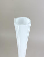 20TH CENTURY, ITALY, MURANO GLASS, LONG NECK VASE, WHITE CLEAR