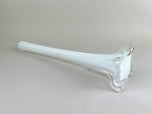 20TH CENTURY, ITALY, MURANO GLASS, LONG NECK VASE, WHITE CLEAR