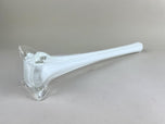 20TH CENTURY, ITALY, MURANO GLASS, LONG NECK VASE, WHITE CLEAR