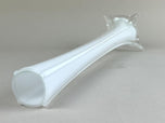 20TH CENTURY, ITALY, MURANO GLASS, LONG NECK VASE, WHITE CLEAR