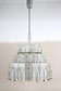 MID CENTURY, MODERN, THREE-TIER, GLASS, CHANDELIER