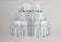 MID CENTURY, MODERN, THREE-TIER, GLASS, CHANDELIER