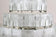 MID CENTURY, MODERN, THREE-TIER, GLASS, CHANDELIER