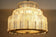 MID CENTURY, MODERN, THREE-TIER, GLASS, CHANDELIER