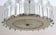 MID CENTURY, MODERN, THREE-TIER, GLASS, CHANDELIER