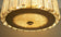 MID CENTURY, MODERN, THREE-TIER, GLASS, CHANDELIER