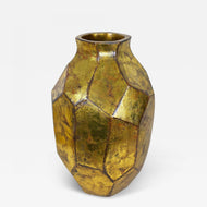 GOLDEN, CONTEMPORARY, CERAMIC VASE, ORGANIC, MODERN STYLE