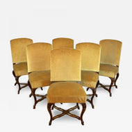 1 8 T H  C E N T U R Y ,  I T A L Y ,  B A R O Q U E  D I N I N G  C H A I R S ,  G I L T  A C C E N T S