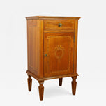 19TH CENTURY, AUSTRIA, CHERRYWOOD PILLAR CABINET, SIDE TABLE