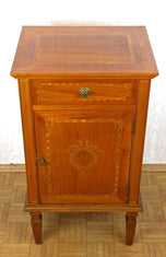 19TH CENTURY, AUSTRIA, CHERRYWOOD PILLAR CABINET, SIDE TABLE