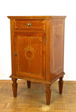 19TH CENTURY, AUSTRIA, CHERRYWOOD PILLAR CABINET, SIDE TABLE