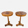 19TH CENTURY, AUSTRIA, BIEDERMEIER SIDE TABLES, NUTWOOD, CHERRYWOOD, CA 1830