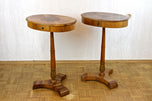 19TH CENTURY, AUSTRIA, BIEDERMEIER SIDE TABLES, NUTWOOD, CHERRYWOOD, CA 1830