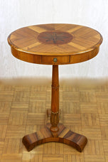 19TH CENTURY, AUSTRIA, BIEDERMEIER SIDE TABLES, NUTWOOD, CHERRYWOOD, CA 1830