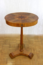 19TH CENTURY, AUSTRIA, BIEDERMEIER SIDE TABLES, NUTWOOD, CHERRYWOOD, CA 1830