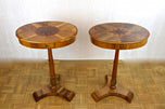 19TH CENTURY, AUSTRIA, BIEDERMEIER SIDE TABLES, NUTWOOD, CHERRYWOOD, CA 1830