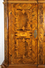 18TH CENTURY, AUSTRIA, NUTWOOD, BAROQUE CABINET, INLAY WORKS