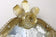 MID CENTURY, ITALY, MURANO GLASS WALL MIRROR, GILT GLASS FLOWERS, 1950