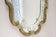 MID CENTURY, ITALY, MURANO GLASS WALL MIRROR, GILT GLASS FLOWERS, 1950