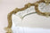 MID CENTURY, ITALY, MURANO GLASS WALL MIRROR, GILT GLASS FLOWERS, 1950