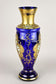 19TH CENTURY, CZECH REPUBLIC, COBALT BLUE, GILT GLASS VASE, ENAMEL PAINTINGS, CA 1890