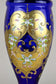 19TH CENTURY, CZECH REPUBLIC, COBALT BLUE, GILT GLASS VASE, ENAMEL PAINTINGS, CA 1890