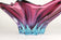 MID CENTURY, ITALY, MURANO GLASS, BOWL, PURPLE, BLUE