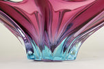 MID CENTURY, ITALY, MURANO GLASS, BOWL, PURPLE, BLUE