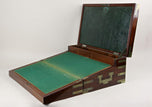 19TH CENTURY, VICTORIAN, TRAVEL DESK BOX, BRASS BOUND, UK
