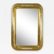 GILT, 19TH CENTURY, AUSTRIA, WALL MIRROR, STUCCO WORKS, ROUNDED CORNERS, CA 1840