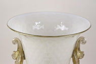 21ST CENTURY, ITALY, MURANO GLASS URN VASE, GOLD FLAKES, GABBANI
