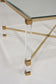 MID CENTURY MODERN, FRANCE, LUCITE, BRASS, COFFEE TABLE