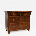 19TH CENTURY, AUSTRIA, NUTWOOD CHEST OF DRAWERS, BIEDERMEIER