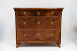 19TH CENTURY, AUSTRIA, NUTWOOD CHEST OF DRAWERS, BIEDERMEIER