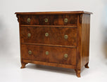 19TH CENTURY, AUSTRIA, NUTWOOD CHEST OF DRAWERS, BIEDERMEIER