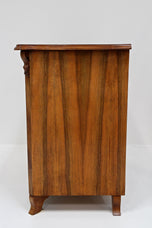 19TH CENTURY, AUSTRIA, NUTWOOD CHEST OF DRAWERS, BIEDERMEIER