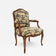 19TH CENTURY, AUSTRIA, NUTWOOD ARMCHAIR, HANDCARVED, CUSHION