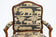 19TH CENTURY, AUSTRIA, NUTWOOD ARMCHAIR, HANDCARVED, CUSHION