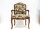 19TH CENTURY, AUSTRIA, NUTWOOD ARMCHAIR, HANDCARVED, CUSHION