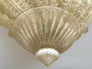 MURANO GLASS, GOLDEN, CEILING LIGHT, FLUSH MOUNT, VENICE, 2003